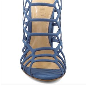Schutz Jaden Sexy Cage Heel Snorkel Blue